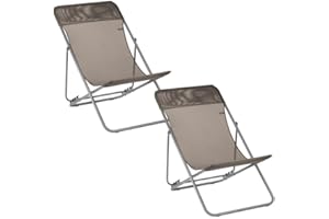 Lafuma Mobilier Lot de 2 Transats pliants Multi-Positions - Maxi TRANSAT