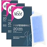 Veet Professional Sir Ağda Bandı Bacak ve V&uuml;cut B&ouml;lgesi Hassas Ciltler i&ccedil;in 20'li (3 paketi)