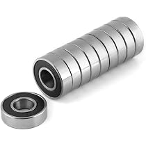Sourcing Map Kugellager MF128-2RS 8x12x3,5 Mm – 5 Stück, Doppelt Abgedichtet, Aus Chromstahl, Mit Flansch