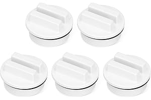 HERCHR 5 pièces Bouchon d'hivernage Bouchon de Retour de Piscine 1.5 Pouces Bouchons de Tuyau de Piscine fileté Piscine Spa Retour Ligne de vidange avec Joint torique