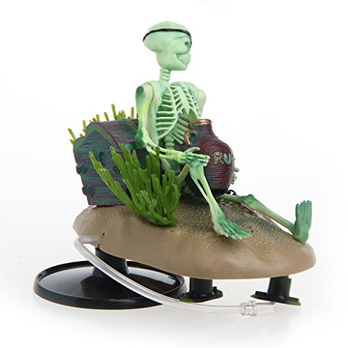 Preisvergleich Produktbild ECMQS Betrunken Skelett Aquarium Ornament, Aquarium Luftbetrieben Landschaft Dekoration