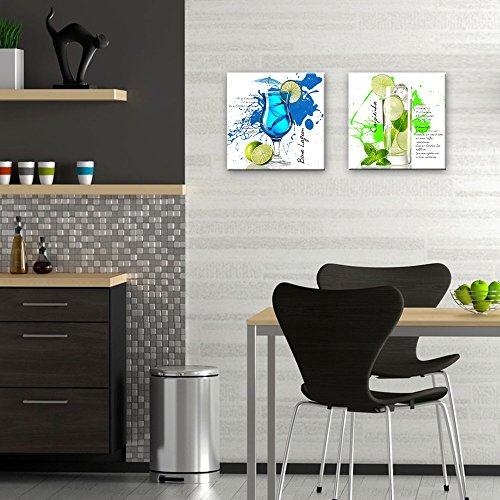 artissimo, Dekopanel, Deco Panel, ca. 30x30cm, PE5762-PA, Cocktail: Caipirinha, Bild, Wandbild, Wanddeko, Wanddekoration, Poster auf Decopanel - 2