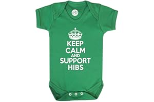 DOODLEMAN Keep Calm and Support HIBS Fun Hibernian FC Football SPFL Supporter Baby Vest (0-3 Months)