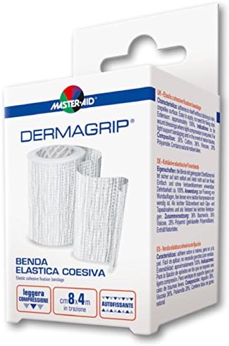 Master Aid Derma Grip 4 cm x 4 m White Cohesive Conforming Bandage 1 Roll
