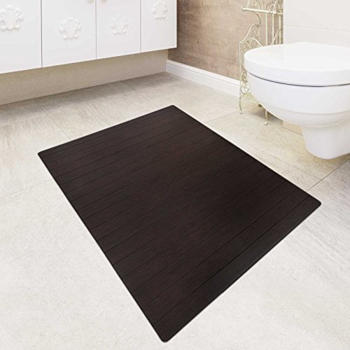 casa pura® Bambusmatte Emma | Testsieger Note 1,2 | Badematte & Saunamatte aus Bambus | 60x90cm | zwei Farben (Dunkelbraun) - 4
