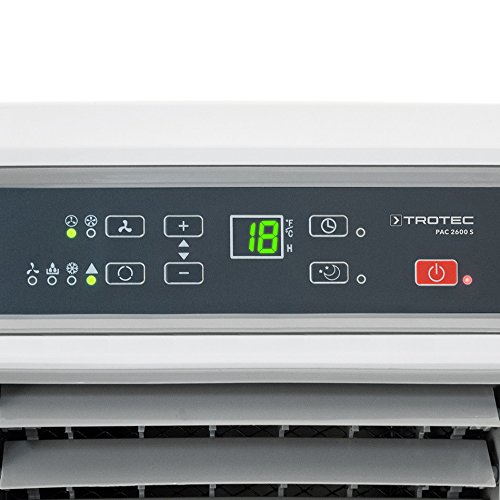 TROTEC Lokales mobiles Klimagerät Klimaanlage PAC 2600 S mit 2,6 kW / 9.000 Btu, EEK: A (Inkl. Programmierbarer 24-Stunden-Timer, Fernbedienung, 2 Ventilationsstufen, Einstellbare Luftausblasrichtung) - 3