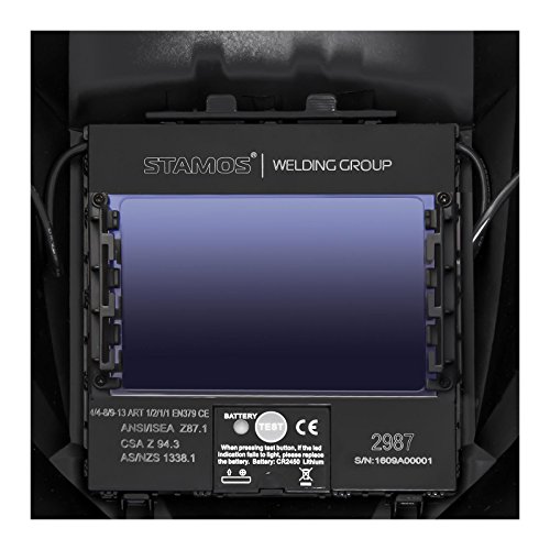 Stamos Germany – Schweißhelm Carbonic – PROFESSIONAL SERIES – 100 x 65 mm – Lichtschutz DIN 4 – 8 oder DIN 9 – 13 - 4