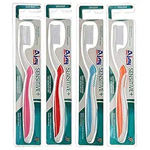 Ajay Sensitive+ Toothbrush (Ultra Soft, Pack of 10)