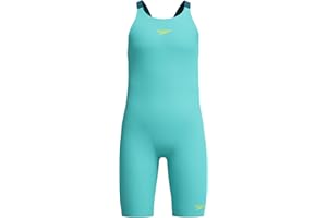 Speedo Fastskin Junior Endurance+ Max Kniehaut-Badeanzug für Mädchen, offener Rücken, Arctic Glass
