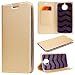 Produktbild Moto G5S Plus Hülle, CE-Link Lederhülle Ledertasche Schutzhülle Premium PU Leder Flip Wallet Case Innere Weiche Silikon Handy Tasche Schale Etui mit Kartenfach Standfunktion Protective Cover Schutz für Motorola Moto G5S Plus Handyhülle - Luxus Gold