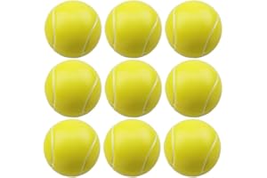 Gobesty Pelotas de Tenis de Espuma, 9 Piezas Pelota de Tenis de Esponja Pelotas de Rebote Pelota de Tenis de Espuma Deportiva para niños Adultos Niños