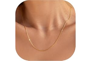 RMMD Kette Gold Damen, 18K Vergoldet Dünne GoldKette ohne Anhänger Kette Goldene Halskette Damen Ketten Schmuck Gold Necklace Women Jewelry Geschenke für Freundin Frauen Teenager Mädchen