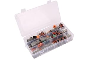 Yoiimiya 1 BOX for Deutsch DT Series Waterproof Kit DT06-2 3 4 6S DT04-2 3 4 6P Automotive Sealed Plug, Gray