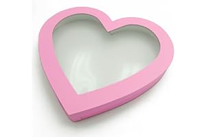 WENPACK 30.5cm Heart Shaped Gift Box Cutout Fillable Paper Mache Charcuterie Board Sweet Birthday Food Tray for Treat (Pink, heart shape)
