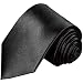 Produktbild Paul Malone XL Krawatte 100% Seidenkrawatte (Extralang 165cm) schwarz Satin