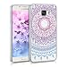 Produktbild kwmobile Crystal Case Hülle für > Samsung Galaxy A3 (2016) < aus TPU Silikon mit Indische Sonne Design - Schutzhülle Cover für Handy und Smartphone klar in Blau Pink Transparent
