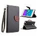 Produktbild Samsung Galaxy Note Edge Lederoptik PU Leder Hülle (Frei 2 in 1 Ball Touch Pen) CaseHome Nature Blatt Etui Magnetverschluss Stil PU-Leder Brieftasche [Standfunktion] Deckel Klapptasche Schale Flip Foliant Schützende Haut Hüllen Mit Wallet Kartenfach Magnetverschluss Standfunktion Handytasche Taljereep Lanyard Strap Tragen Folio Tasche Schutzhülle(Schwarz Color)