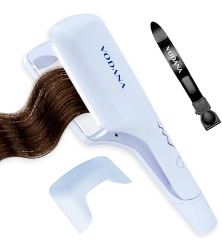 VODANA 1.42inch Ceramic Pink Glam Wave Curling Iron : Amazon.in