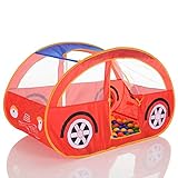 LCP KIDS Pop Up Spielzelt Auto als Kinder Spielhaus und...