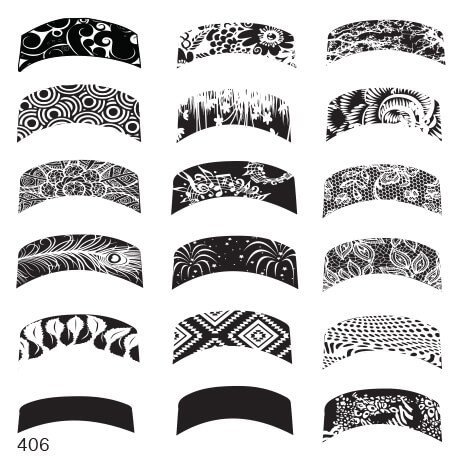 MoYou Square Stamping Nail Art Image Plate - 406 French Manicure