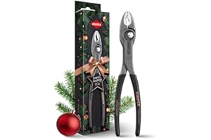 KNIPEX TwinGrip 82 01 200 S02 Christmas Edition – Front & Side Gripping Pliers 200 mm Black Atramentized – Limited Edition with Bronze Logo, Push Button Adjustment, 4–22 mm