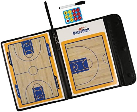 Fiturbo Folding Basketball Coach Board Plate Book Set With Pen Dry Erase Teaching Clip Coaching Clipboard
