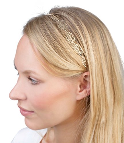 SIX „Festival“ Haarband mit filigranen, goldenen Blättern, griechische Göttin (252-867) - 2