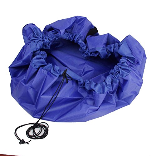 NUOLUX Tapis de jeu organisateur de grands enfants jouet rangement sac (bleu)