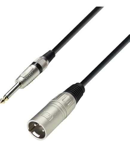 Cavo Audio Professionale Nero Cavo Microfono XLR-XLR 10m Adam Hall K3 - 3 Poli, Nero, Per DMX/audio, Schermato, Qualit&agrave; 3 Stelle Cavo Xlr Nero Professionale