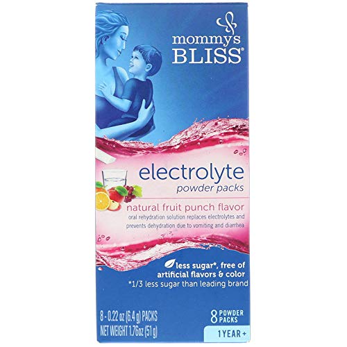 Mommy's Bliss - Polvo de Electrolito Paquetes Natural Fruit Punch Sabor - 8 Paquete (s)