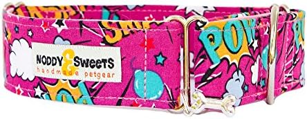 Noddy &amp; Sweets Martingale Collar [Kapow Pink] - Small 3.8cm Width