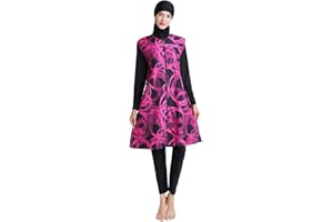 CaptainSwim Women Modest Muslim Swimsuit Full Coverage Swimwear Islamic Hijab Ladies Beachwear Swimming Burkini Swim Suit Set