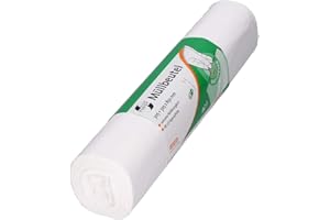 DEISS FIRST PLUS Made of LDPE, 1A material, 80 L, suitable for wire mesh baskets, white, 50 pieces/roll