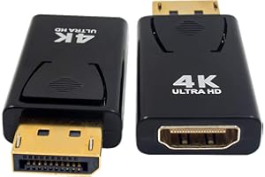 Maxhood Displayport to HDMI Adapter 4k, 2-Pack Displayport Male to HDMI Female Converter Gold-Plated DP to HDMI Adapter for HP, HDTV, ThinkPad, Projector, Desktop