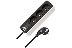 ‎BRENNENSTUHL Brennenstuhl Ecolor Listwa Zasilająca, Biały/Czarny, 3 m