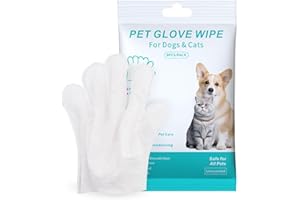 WUSJCOF Gant de Toilettage pour Chien et Chat, Visage, Oreilles, Yeux, Pattes, Gants de Nettoyage pour Animaux, Soin Quotidien et Voyages, Sans Rinçage