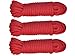 Produktbild 3x 10m Bondageseil Bondage Seil 3x 10 Meter Fesselseil schwarz rot weiß (3x 10m Rot)