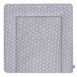 LULANDO Wickelauflage mit 2 abnehmbaren und wasserundurchlässigen Bezügen. 76 x 76 cm. Oberstoff 100 % Baumwolle - 2