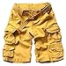 Produktbild JKLEUTRW Shorts Herren, Casual Männer Reine Farbe Cargoshorts ReißVerschlusstasche Kurz Hose Stretch Atmungsaktiv Military Boxershorts Freizeitshorts Joggen Shorts Strand Hosen