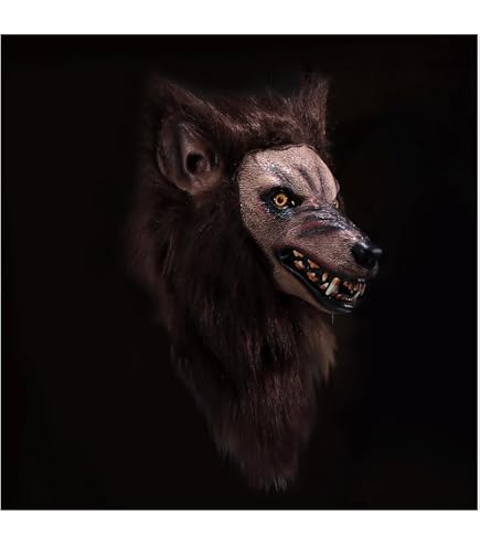 Vegaoo Werwolfsmaske Für Erwachsene – Mit Latex Und Fell, Halloween-Kostüm
