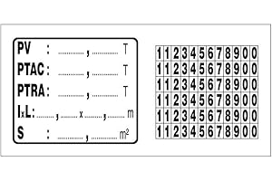 MYGOODPRICE Planche de Stickers Plaque de Tare Autocollant Adhésif - Ref01