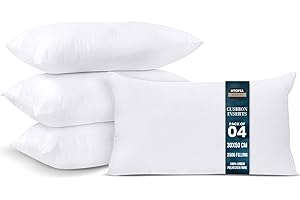 Utopia Bedding Cushion Inserts (Pack of 4) – 30x50 cm (12x20 inch) Hollowfibre Inner Pads for Sofa or Bed – White Cushion Fillers Thorw Pillow