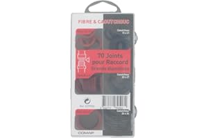 COMAP Coffret de 70 joints d'étanchéité fibre et caoutchouc pour raccord - Dimensions 20x27, 15x21, 26x34 - S279506