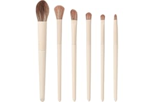 BEYEQCEZ 6 Pcs Pinceaux maquillages set pinceaux maquillage, Pinceaux Maquillage Yeux, Brosse maquillage pinceau Fond de teint Poudre Contour fard paupières surbrillance Blush Correcteu sourcil Liner