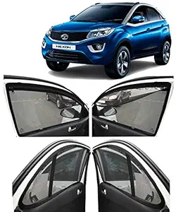 AUTOFACT Magnetic Window Sunshade for Tata Nexon -Set of 4 - with Zipper