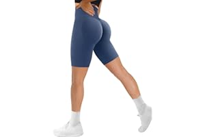TAYOEA Pantaloncini da Ciclismo Sportivi da Donna Leggings Corti Scrunch Senza Cuciture da Palestra Opachi per Fitness Yoga Jogging