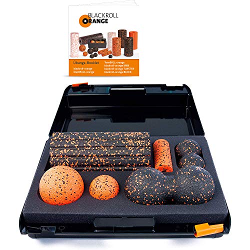Blackroll Orange Die Faszienrolle - SMR-Set, Groove Standard, inkl. Koffer und Übungsbooklet