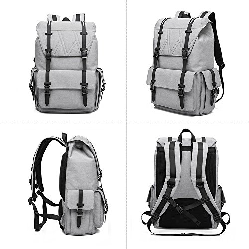 Evershop 24 liter Unisex Retro Oxford Wasserabweisend Rucks  cke Vintage-Stil Gro  er Kapazit  t Reiserucksack Wanderrucksack f  r Freizeit Camping Ou