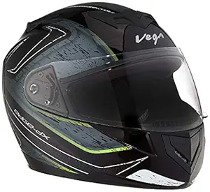 Vega Edge Dx Crystal Black Silver Helmet-M