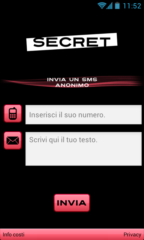 Secret Sms Anonimo Amazon It Appstore Per Android